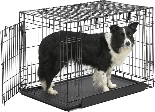 Vista 10 de Jaula de perro MidWest Homes for Pets, Puerta doble, Negro