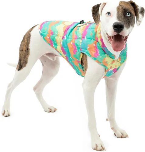 Vista 11 de Kurgo Loft Chaqueta para Perro - Abrigo Acogedor Reversible para Aventuras al Aire Libre - Resistente al Agua - Ajuste Atlético - Tela Lavable a