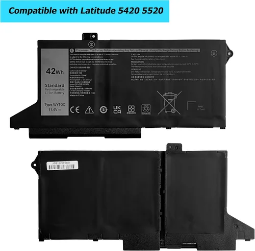 Vista 2 de [Nuevo] WY9DX 42Wh Batería de repuesto para laptop Dell Latitude 5420 5520 Precision 15 3560 Series P137G P137G001 P104F P104F001 P104F002 RJ40G