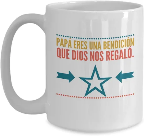 Vista 4 de Regalo para Papa Taza de Cafe Padre Vaso, taza café divertidas, tazas personalizadas, taza de café inspiradoras, taza con mensajes positivos.