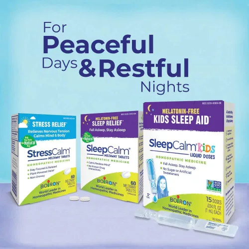 Vista 8 de Boiron SleepCalm - Ayuda para dormir para un sueño nocturno profundo, relajante y reparador, sin melatonina y sin formación de hábitos, 60