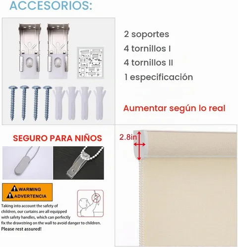 Vista 6 de MYshade - Persianas enrollables personalizadas para ventana, filtro de luz, persianas enrollables de malla con cordón, persianas de tela de malla