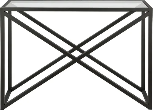 Vista 9 de Calix - Mesa consola rectangular de 42 pulgadas de ancho en bronce ennegrecido