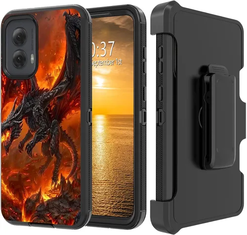 Vista 82 de Funda para Moto G Stylus 5G 2023 con funda de clip para cinturón y soporte, resistente de doble capa, resistente a prueba de golpes, para Motorola