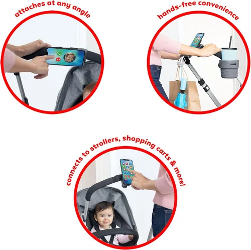 Vista 3 de Skip Hop Universal Stroller Hook, Stroll & Connect, Grey