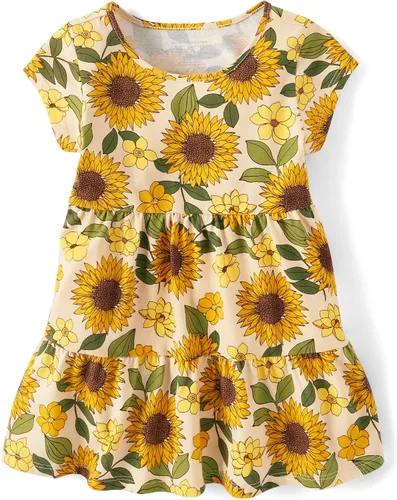 Vista 16 de The Children's Place, Vestido de moda de manga corta para niñas y niñas pequeñas