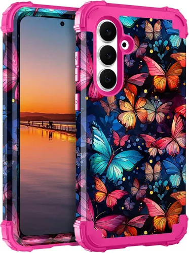 Vista 20 de Hocase Funda para Galaxy S20 FE 5G, Protección resistente a prueba de golpes, goma de silicona suave + parachoques de plástico duro, funda