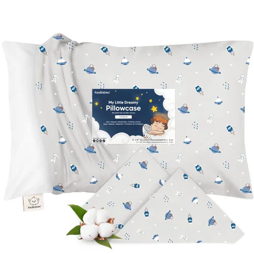 Vista 11 de KeaBabies Funda de almohada para niños pequeños de 13 x 18 pulgadas, funda de almohada de algodón orgánico para niños, niñas, funda de algodón suave