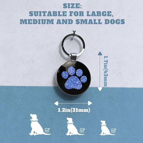 Vista 5 de Etiquetas de perro QR personalizadas para mascotas, etiquetas de identificación de código QR, etiquetas de identificación de mascotas inteligentes