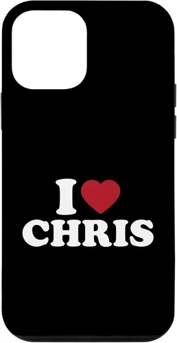 Vista 16 de Funda con corazón rojo para iPhone 16 I Love Chris, I Heart Chris