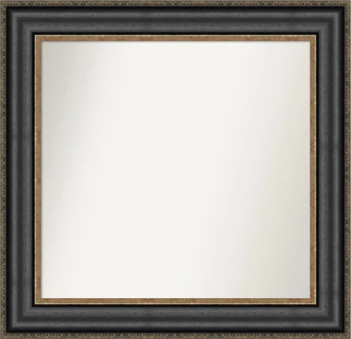 Vista 305 de Amanti Art Espejo personalizado, espejo de baño negro puente, espejo de pared o espejo de tocador de baño sobre el fregadero (26 x 26 pulgadas)