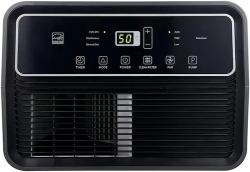 Vista 5 de Hisense Deshumidificador de 50 pintas con bomba incorporada de 3 velocidades, 3 modos (Auto, Continuo, Manual), pantalla LED, nivel de ruido 48 dB