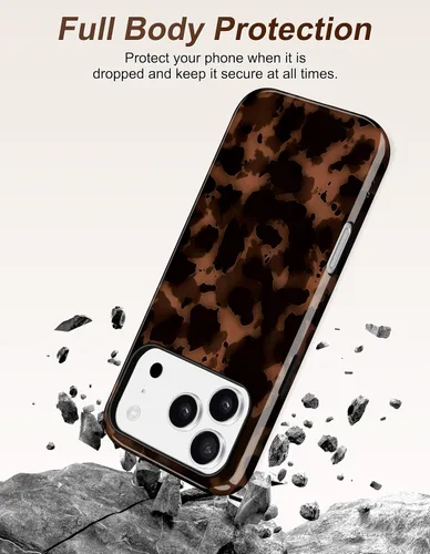 Vista 10 de Jusy Funda compatible con MagSafe con estampado de caparazón de tortuga marrón para iPhone 7/8/SE, cubierta protectora de TPU suave magnética