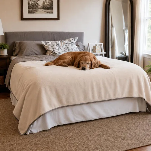 Vista 13 de Mambe Funda de muebles 100% impermeable para perros y gatos, protector de incontinencia para cama, sofá, sillón reclinable, manta de microfibra