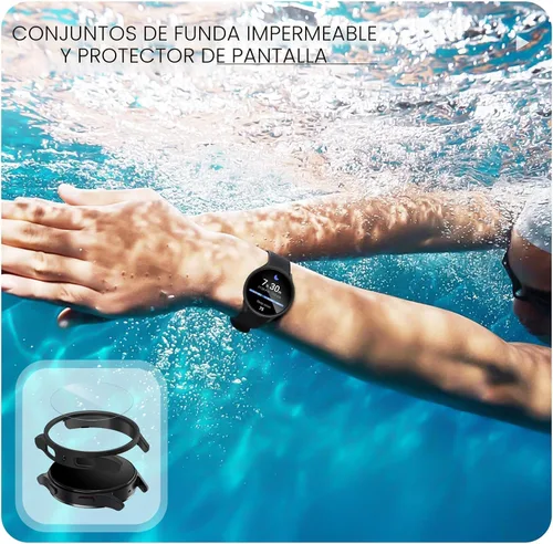 Vista 2 de Pack de 12 fundas para Samsung Galaxy Watch 6 de 40 mm, protector de pantalla con cubierta de policarbonato duro y película protectora de vidrio