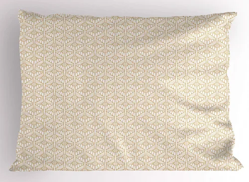 Vista 25 de Ambesonne Autumn Damask Pillow Sham Set of 2, Renaissance Themed Absurd Leafy Elements Plants Royal and Victorian, Quality Microfiber Bedding Item