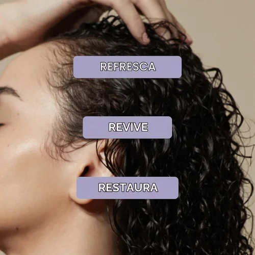 Vista 2 de Tea Tree Espuma refrescante de rizos de menta lavanda, mousse para el cabello, para cabello grueso, rizado + seco, 6.8 onzas líquidas