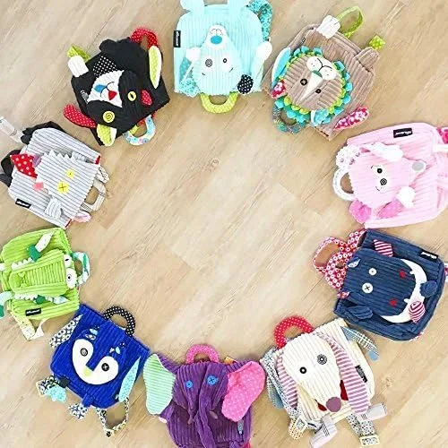 Vista 3 de Small World Toys Les deglingosMochila, diseño de oso polar mochila oso polar (2piezas), color azul claro