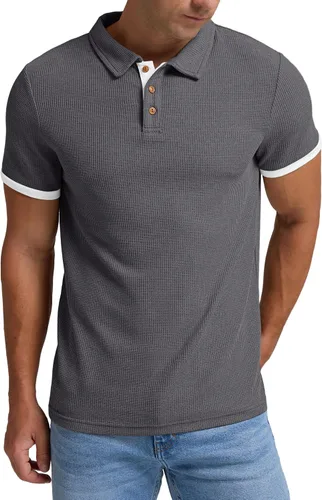Vista 4 de Sailwind Polo casual de manga corta de punto gofre para hombre