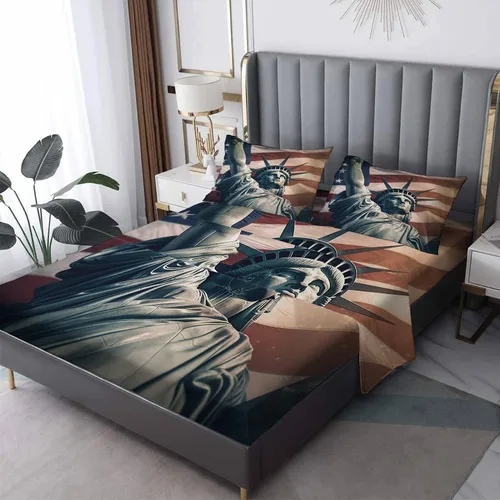 Vista 13 de Sábanas japonesas tamaño Queen – Sábanas de cama de estilo asiático, microfibra suave, bolsillo profundo, sábanas y fundas de almohada estampadas