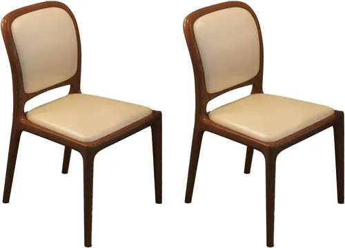 Vista 11 de Sillas de comedor de madera sin brazos, sillas de cocina de comedor, silla de escritorio de cocina de nogal con soporte trasero, silla de Negro