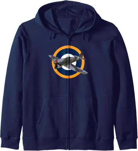 Vista 6 de RAF Hawker Tempest WW2 Fighter Aircraft Zip Hoodie