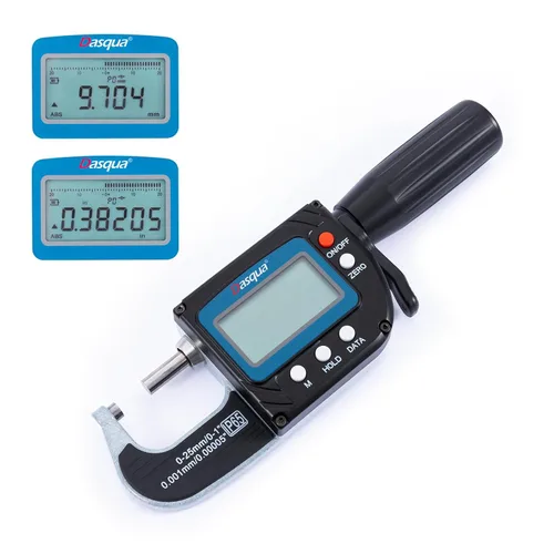 Vista 8 de Dasqua Micrómetro exterior digital de precisión, herramientas de medición para uso en mecanizado e industrial, precisión de 0 a 1 pulgada 0.002 mm