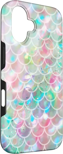 Vista 3 de Funda para iPhone 16 Mermaidcore Aesthetic Scales Ombre Pastel Sirencore