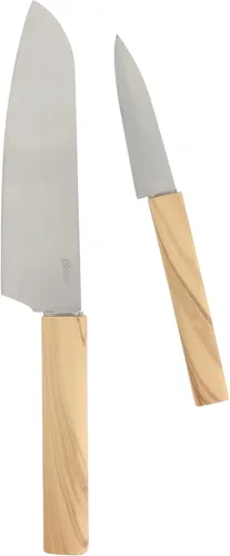 Vista 11 de Oster Ginley - Juego de 3 piezas de cubiertos de acero inoxidable de alto carbono con mango forjado triple remachado de ABS