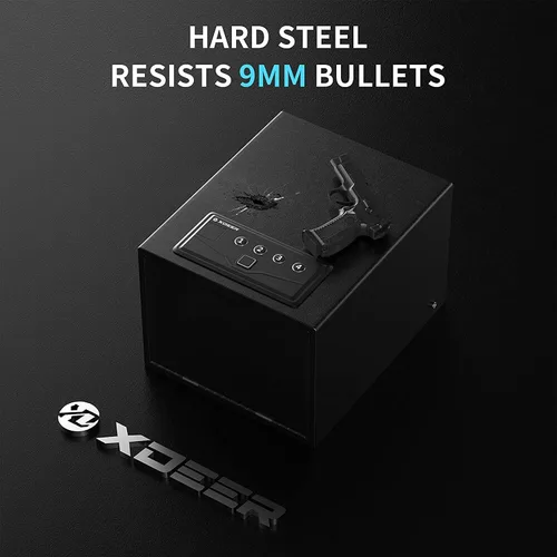 Vista 6 de XDeer Caja fuerte biométrica para pistolas (certificada por FCC y Departamento de Justicia de California) - Caja fuerte para armas de mano de acceso