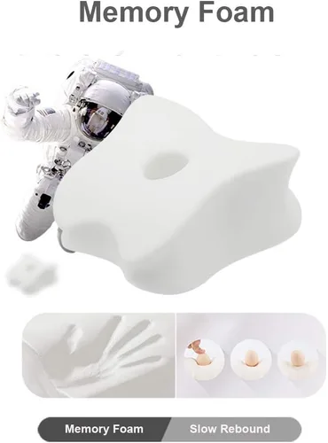 Vista 4 de Almohada de rodilla mejorada para personas que duermen de lado con correa elástica, almohada de piernas de espuma viscoelástica, ideal