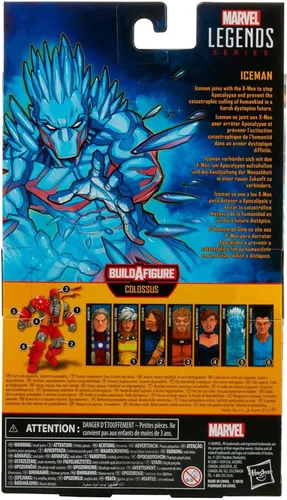 Vista 7 de Hasbro Marvel Legends Series - Figura de acción de Iceman de 6 pulgadas, diseño prémium, 1 figura, 2 accesorios y 2 piezas de construcción
