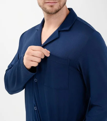 Vista 56 de DAVID ARCHY - Pijama de algodón con botones para hombre