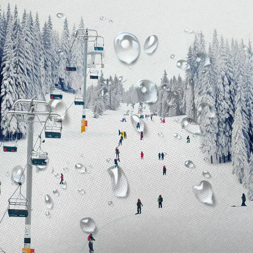Vista 7 de NYMB Cortina de ducha deportiva, para invierno, vacaciones, viajes, nieve, esquí, teleférico, tela de poliéster, para baño, juego de accesorios
