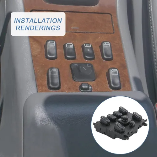 Vista 5 de JDMSPEED Nuevo interruptor de control maestro de ventana de energía eléctrica de repuesto para Mercedes Benz ML320 1998-2003, ML500 2002-2003, ML55