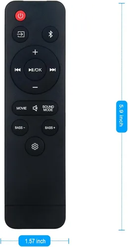 Vista 6 de Mando a distancia de repuesto aplicable para barra de sonido ONN 100043839 Sistema de altavoces