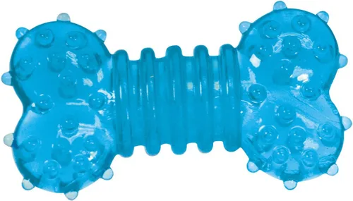 Vista 3 de Petstages Mini Orka - Par de juguetes masticables para perros con huesos y mancuernas, paquete de 2