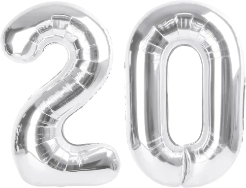 Vista 8 de Globos con números de 40 pulgadas, color negro, para decoraciones de cumpleaños de 10 a 100 años Jumbo 40In & Vibrant Color, With Hanging Holes