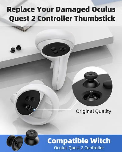 Vista 2 de Joystick Replacement Kit for Oculus Quest 2 Controller, OLCLSS Accessories for Oculus Quest 2 Controller and Meta Quest 2 Controller (2-in-one)