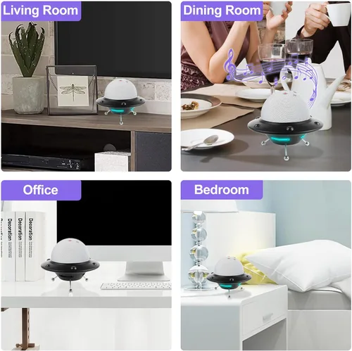 Vista 5 de Soporte para Echo Dot 4ª/5ª generación, soporte para soporte Echo Dot de 4ª generación, soporte de altavoz para soporte Echo Dot 5ª generación Negro