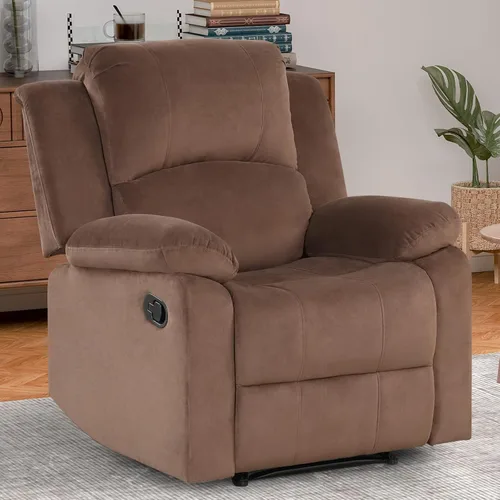 Vista 16 de EBELLO Juego de sofá reclinable manual, moderno juego de muebles reclinables de microfibra para sala de estar, incluye 2 sillas reclinables y 1 sofá