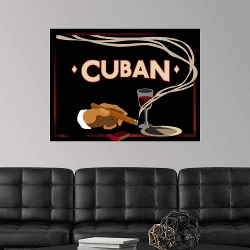 Vista 4 de GREATBIGCANVAS Cubano - Póster de publicidad de cigarros vintage sin marco