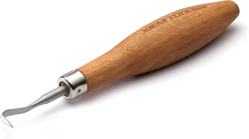 Vista 2 de Xiem Tools USA - Rastrillo de arcilla para cerámica y cerámica (tamaño pequeño, gancho para vientre)
