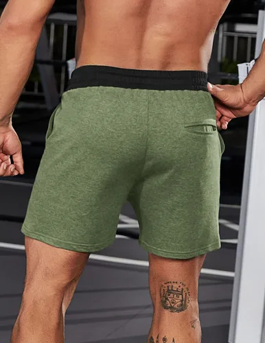 Vista 3 de COOFANDY Pantalones cortos deportivos para hombre, gimnasio, entrenamiento, culturismo, correr, deporte, camuflaje, con bolsillos, tallas S-XXL