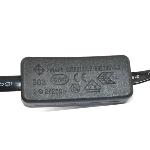 Vista 5 de Cable OBD 2, ultra delgado de 16 pines M/F OBDII cable de extensión con interruptor de alimentación, conector adaptador de cable plano