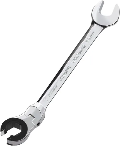 Vista 14 de LOSCHEN 1 pieza de 8 mm de llave de trinquete de cabeza flexible abierta, llave combinada métrica con 84 dientes, llave de trinquete de tubo