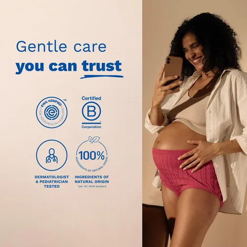 Vista 5 de Mustela Aceite de estrías de maternidad con aceite natural de aguacate, maracuja y girasol, verificado por EWG, vegano y sin fragancia, 3.55 onzas