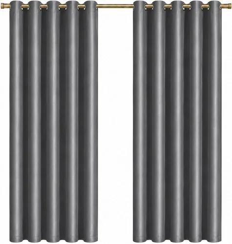 Vista 9 de KEMCO Cortinas opacas para oscurecer la habitación, con aislamiento térmico y ojales, para sala de estar, bunglow