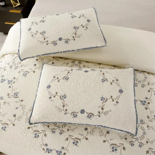 Vista 94 de Mixinni - Juego de colcha reversible de 2 piezas, tamaño individual, color beige, con patrón bordado elegante, juego de edredón y funda de almohada