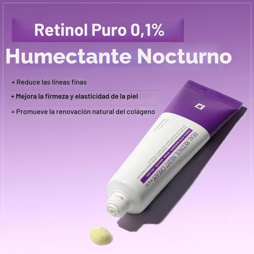 Vista 2 de TOSOWOONG Crema de Noche Real de Retinol 0.1%, Hidratante Facial Anti-Edad con Retinol, Bakuchiol, Piel Más Firme, Reduce Arrugas y Minimiza Poros